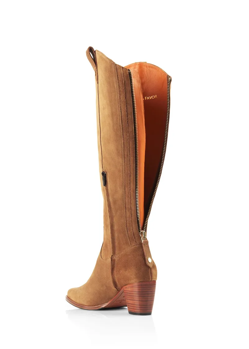 Fairfax and Favor Knee High Rockingham Boot - Tan-4
